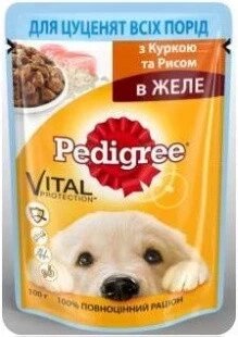 Корм Pedigree Для цуценят. З куркою та рисом в желе - 100 г (педігрі) від компанії Медовий Рай - фото 1