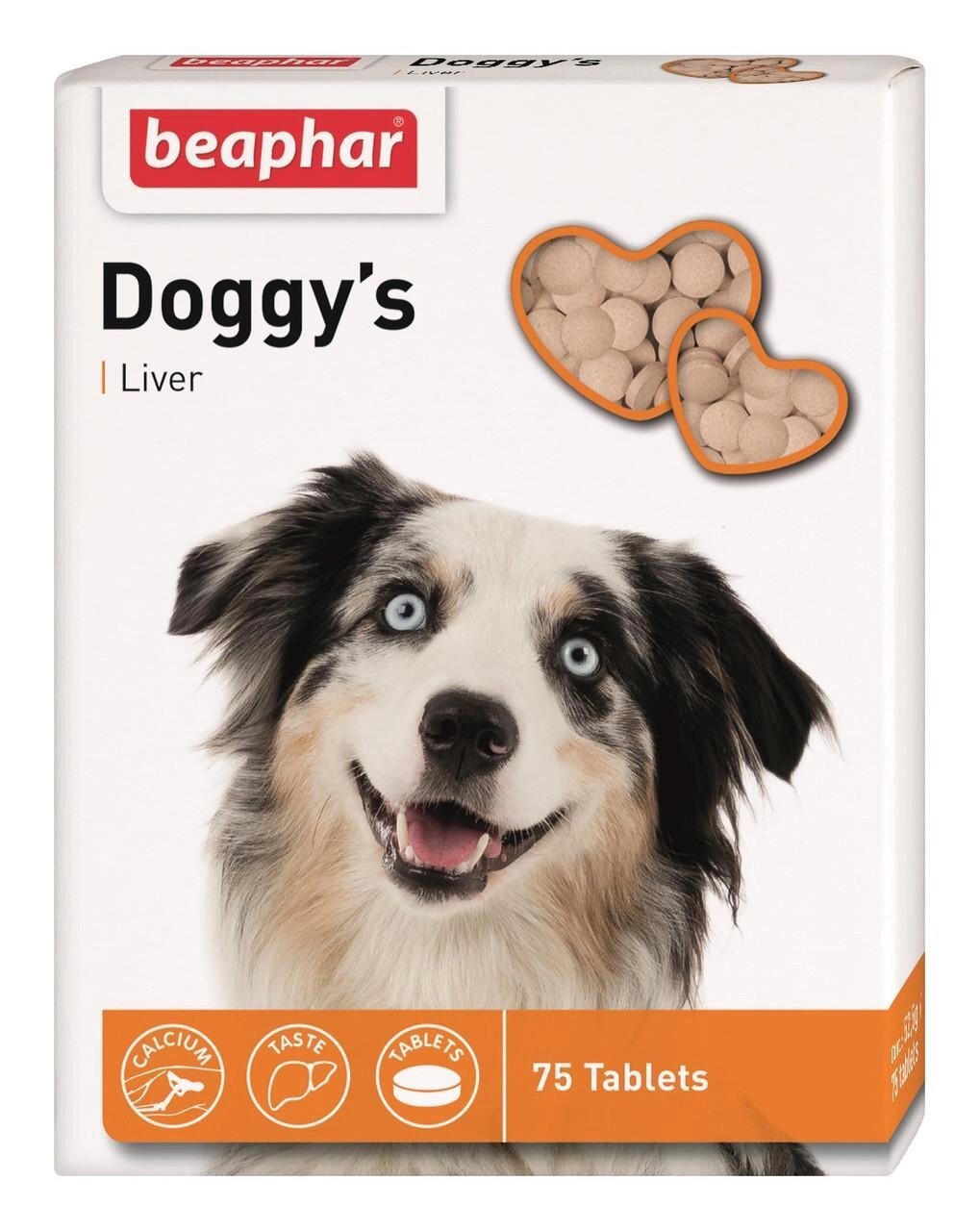 Ласощі для собак з печінкою Doggy's Liver 75 таб. від компанії Медовий Рай - фото 1