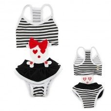 MonkeyDaze ЧЕРЕП (Skull bathing suit) купальний костюм, одяг для собак білий-чорний | від компанії Медовий Рай - фото 1