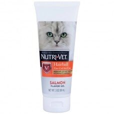 Nutri-vet hairball salmon нутрі-вет виведення шерсті лосось добавка для кішок, гель, 89 мл