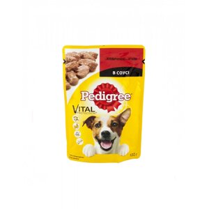 PEDIGREE корм Для дорослих собак з яловичиною та ягням в соусі 100г (педігрі)