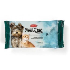 Pet Wipes Aloe/Очищаючі вологі серветки з алоє вера та зел. чаєм PADOVAN Pet Wipes Aloe 40 шт