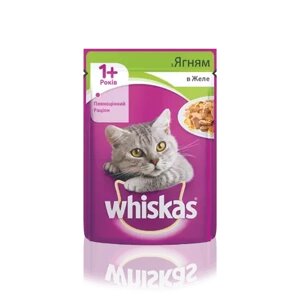 WHISKAS з ягням у желе для дорослих котів, 100 г (віскас)