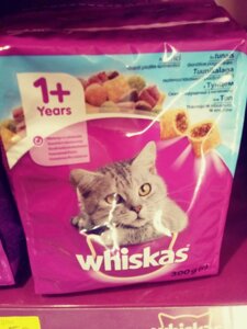 WHISKAS Смачні подушечки з тунцом для дорослих котів, 300 г (вискас)