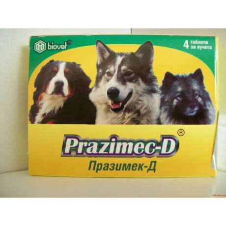 Празімек Д, 4 таблетки антигельмінтик для собак, Біовета, Болгарія від компанії Медовий Рай - фото 1