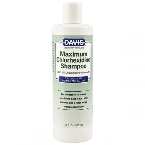 Шампунь Davis Maximum Chlorhexidine Shampoo для собак і котів із захворюваннями шкіри і шерсті 0.355