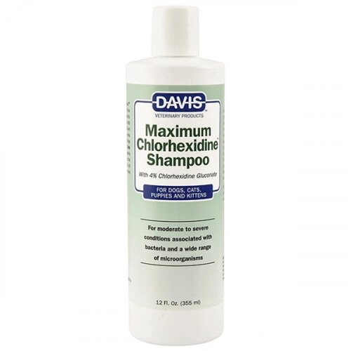 Шампунь Davis Maximum Chlorhexidine Shampoo для собак і котів із захворюваннями шкіри і шерсті від компанії Медовий Рай - фото 1