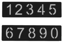 Трафарет цифри на вулик (0-9)