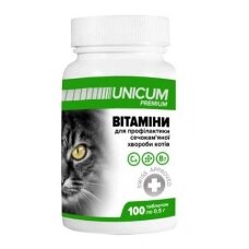 UNICUM premium Вітаміни для профілактики сечокам'яної хвороби котів 100 табл від компанії Медовий Рай - фото 1