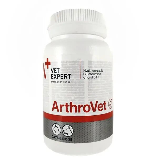 VetExpert ArthroVet HA 60 таб. Харчова добавка для підтримання здоров’я функції хрящів і суглобів у котів і собак від компанії Медовий Рай - фото 1