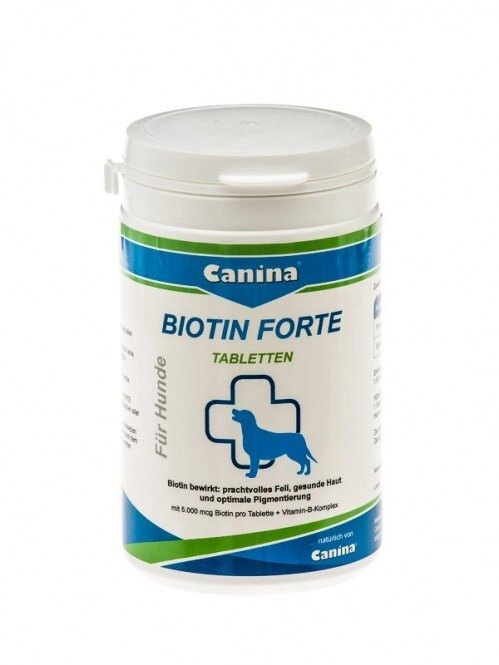 Вітаміни для собак Canina «Biotin Forte» 60 таблеток, 200 г (для шкіри та шерсті) від компанії Медовий Рай - фото 1