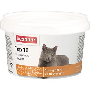 Вітаміни Beaphar Top 10 Cat - для котів, 180 таблеток