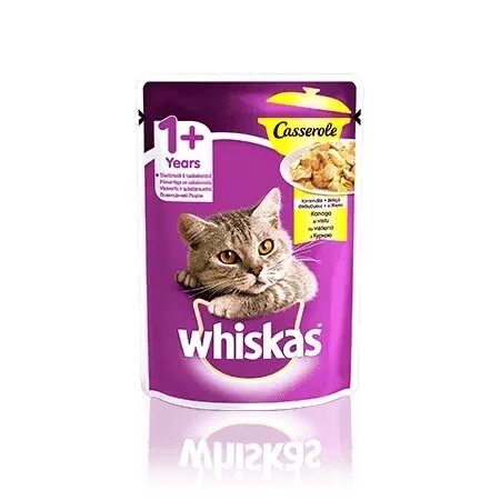 WHISKAS Casserole з куркою в желе для дорослих котів 85г (віскас) від компанії Медовий Рай - фото 1