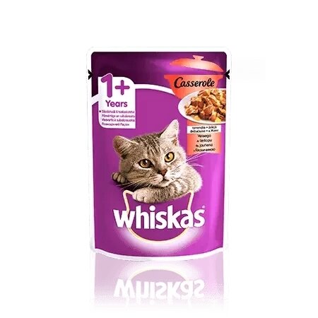 WHISKAS Casserole з яловичиною в желе для дорослих котів 85г (віскас) від компанії Медовий Рай - фото 1