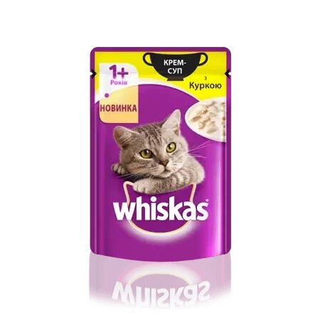 WHISKAS Крем-суп з куркою для дорослих котів, 85 г (віскас) від компанії Медовий Рай - фото 1