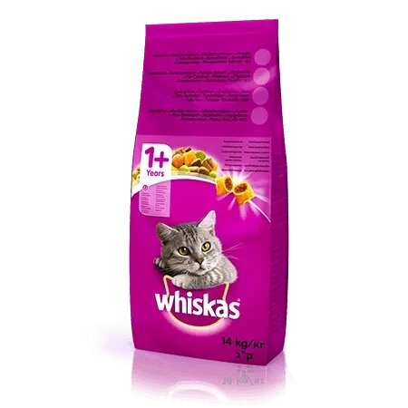 WHISKAS Сухий корм для дорослих кішок з куркою (віскас) 14 кг від компанії Медовий Рай - фото 1