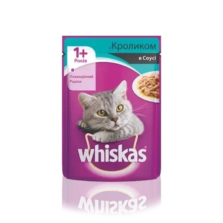 WHISKAS з кроликом в соусі для дорослих котів, 100 г (віскас) від компанії Медовий Рай - фото 1