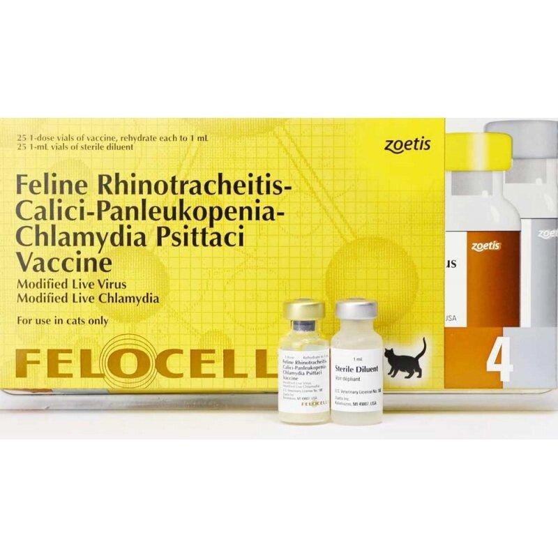 Zoetis Felocell 4 — вакцина для котів Фелоцел 4 від компанії Медовий Рай - фото 1