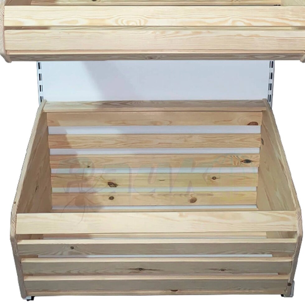 Дерев'яний кошик хлібний 510х746 мм, дерев'яний кошик для хліба на торговий стелаж Рістел від компанії ПАУК - інтернет-магазин торгового,складського,опалювального обладнання - фото 1