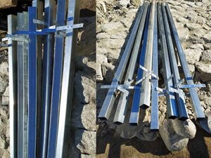 Каркас для паркану металевий, комплектуючі для встановлення паркану