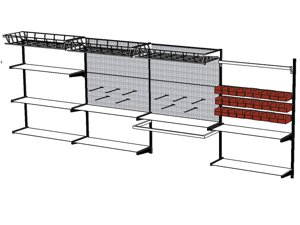 Настінні стелажі Н1450х950 мм ТИП 11(МЯ), система стелажів настінних