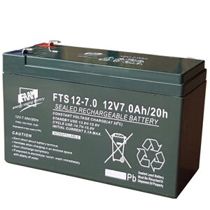 Стаціонарна акумуляторна батарея FAAM FTS 12-7.0, свинцево-кислотна акумуляторна батарея