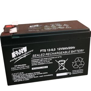 Стаціонарна акумуляторна батарея FAAM FTS 12-9.0, свинцево-кислотна акумуляторна батарея