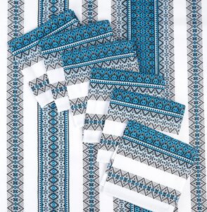 Комплект столовий Тіффані блакитний (скатертина+6 серветок) 230