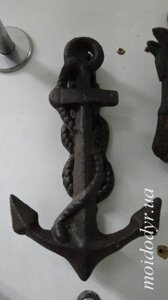 Декоративний дверний молоток "Морський якір" чавунний