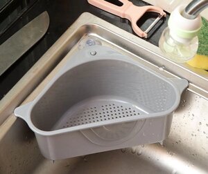 Коландер (органайзер) пластиковий для кухонної мийки (сірий)