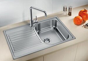 Мийка кухонна врізна з нержавіючої сталі Blanco Tipo 45S Compact декор