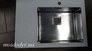 Мийка Alveus кухонна скляна 780ммx540ммx200мм біла