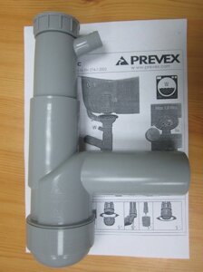Сіфон для мийки PREVEX (діаметр 50 мм, Фінляндія)