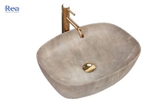 Умивальник керамічний накладної Rea Freja biege для ванної кімнати