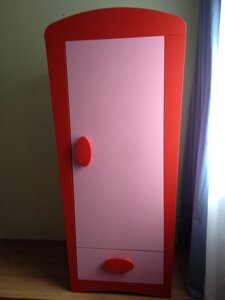 Шафа платтяний IKEA Mammut - рожевий / червоний ( вітрина )