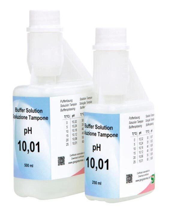 Буферних розчин для pH-метрів (pH 10.01, NIST, 500 мл) XS Solution pH 10.01 1x500 ml від компанії ТОВ "УкрАналітіка" - фото 1