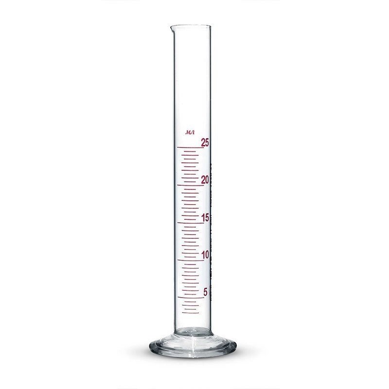 Циліндр мірний на скляному підставі з носиком 100 мл, скло від компанії ТОВ "УкрАналітіка" - фото 1