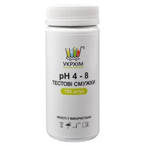 Індікаторні смужка на pH 4-8 (100 шт.) UKRHIM TS-PH8-100