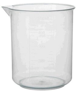Склянка лабораторна низький з носиком 100 мл, поліпропілен