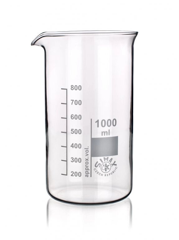 Склянка лабораторна високий з носиком 10 мл, скло від компанії ТОВ "УкрАналітіка" - фото 1