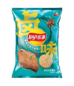 Чіпси Lay's Five Spiced Braised Beef Flavor Potato Chips 60g
