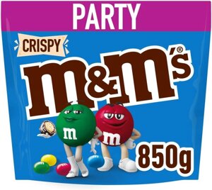 Драже M&M's Crispy Milk Chocolate Party 850 g