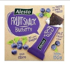 Фруктовий батончик Alesto Blueberry, 5x30g