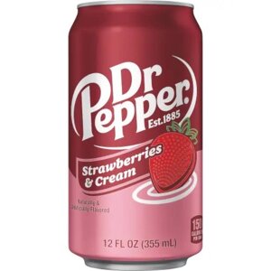 Газована вода Dr Pepper Strawberry Cream Soda 355 мл