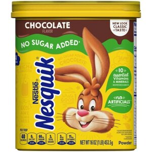 Какао порошок напій Nestle Nesquik No Sugar Added 453.5 g