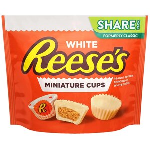 Шоколад з арахісової пастою Reese's White miniature cups 297g