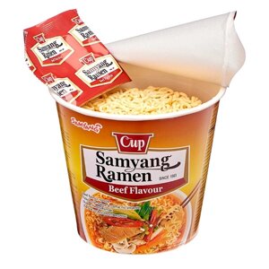 Локшина швидкого приготування Рамен Samyang Ramen Beef flavour Cup 65g
