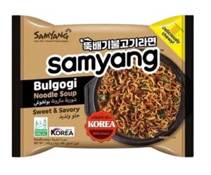 Локшина швидкого приготування Samyang Bulgogi Sweet and delicious bulgogi noodle soup, 140г