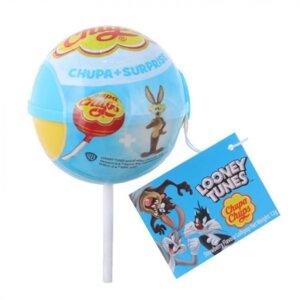 Льодяник на паличці Chupa Chups Surprise Lollipop Looney Tunes 12г