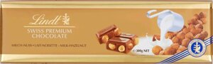 Молочний шоколад Lindt Swiss Classic з лісовими горіхами 300г